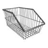 Chrome wire maxi basket - small - close mesh panels