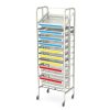 open-frame-rack-E-single bay coloured handles