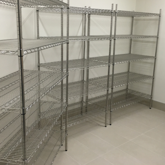 stainless steel shelving unit