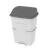 Waste container with lid for carts
